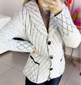 Cardigan Off white Siberia Brazilmalls.com