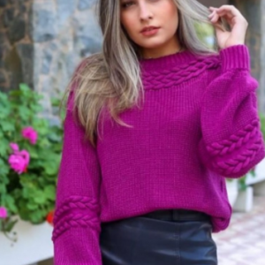 knit sweater pink liz model brazilmalls.com