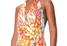 one piece swimsuit acqua red salinas front brazilmalls.com
