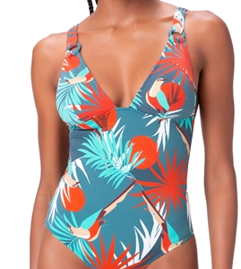 one piece swimsuit caranda salinas green front brazilmalls.com