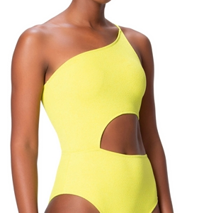 one piece swimsuit one shoulder bobby yellow salinas front brazilmalls.com
